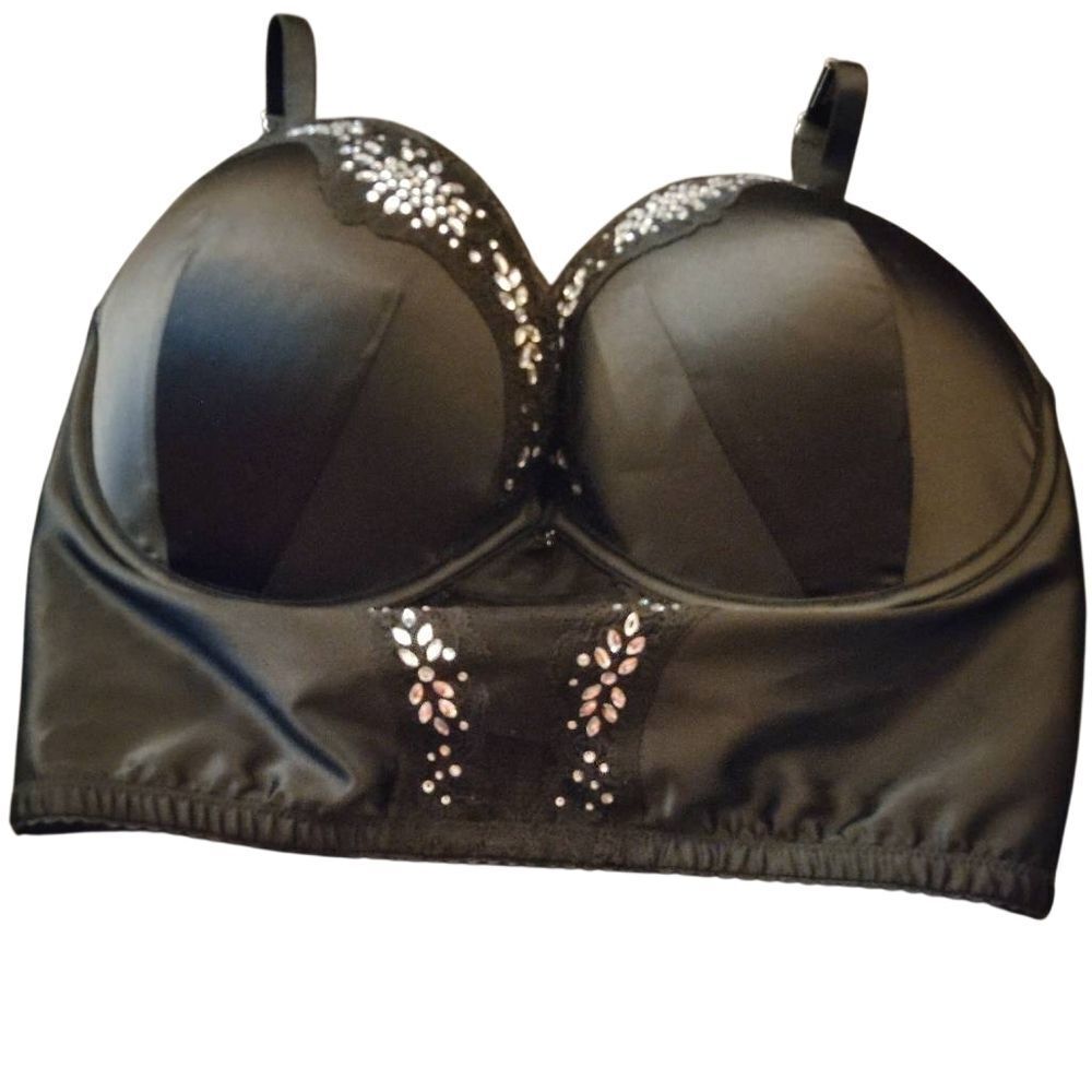 Victoria's Secret Black Bra with Silver Accents (505)